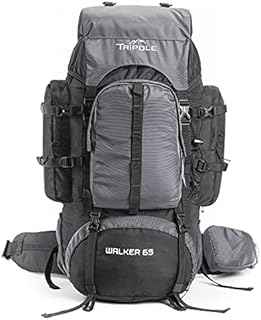 Tripole Walker 65 Litres Rucksack | Internal Frame with Metal Rod | Rain Cover | Bottom Opening | Laptop Section