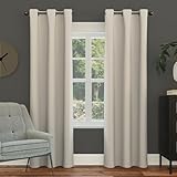 Sun Zero Easton Energy Saving Blackout Grommet Curtain Panel, 40' x 63', Pearl