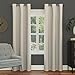 Sun Zero Easton Blackout Energy Efficient Grommet Curtain Panel, 40" x 63", Pearl