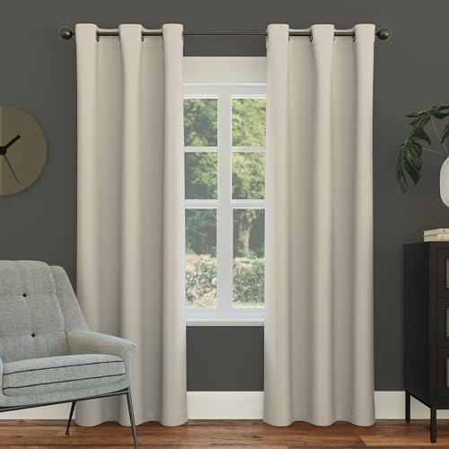 Sun Zero Easton Energy Saving Blackout Grommet Curtain Panel, 40" x 84", Pearl by Sun Zero - Used condition - US$11.07
