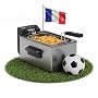 Tristar Friteuse en Acier Inoxydable, Capacité 3L, Température Réglable jusqu’à 190°C, Zone Froide, Pièces Lavables Lave-Vaisselle, Parois Froides, FR-9326, Noir