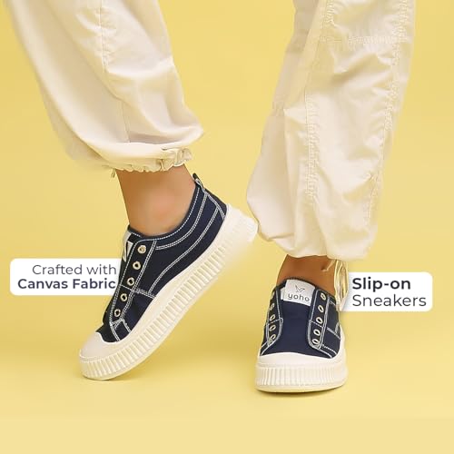 Image of YOHO Cruise Women's Without Lace Trendy Stylish Canvas Slip-On Sneakers (SoS)