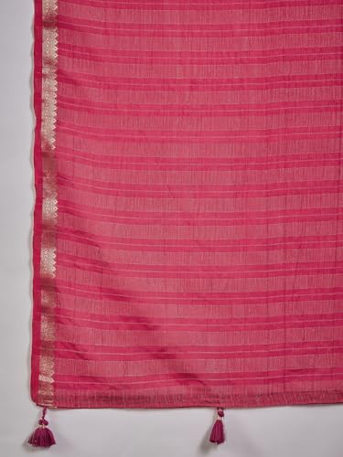 Image of AKHILAM Women's Kanjivaram Woven Soft Silk Saree With Blouse Piece