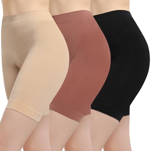 Image of Geronmine Women's Slip Shorts for Under Dresses Anti Chafing High Waisted Seamless Smooth Shorts