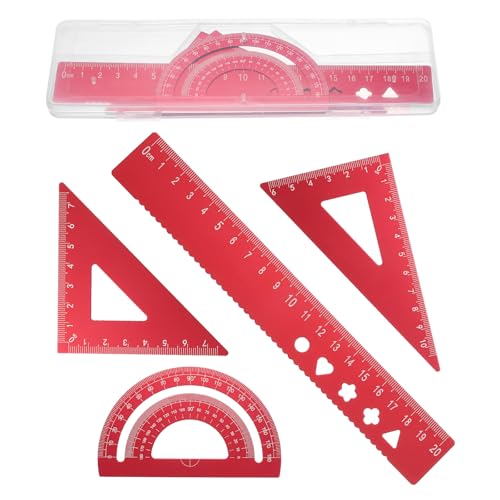 Triangles et kit de géométrie en alliage d'aluminium incassable contre la casse scolaire