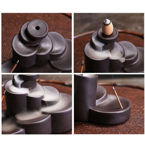 Brûleur d'encens à reflux TUSUOD en sable violet moderne