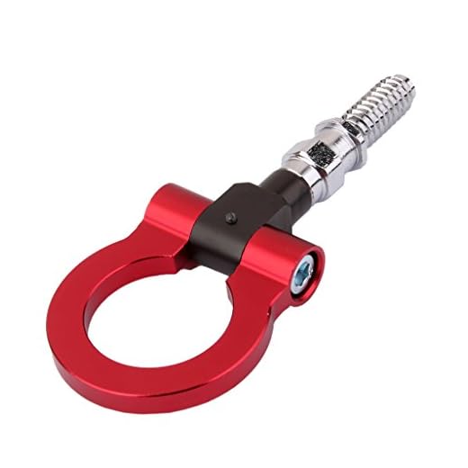 Enganche Gancho de Remolque EU Frontal de Aluminio Carreras Trasera Atornillada para Coche Color Rojo