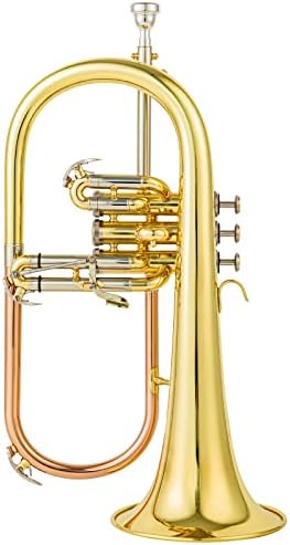 AUROSUS SFH-8336 Trigger Flugelhorn with 3rd valve trigger Rose brass leadpipe Nickel silver outer slides yellow Brass Bell Lacquer finish