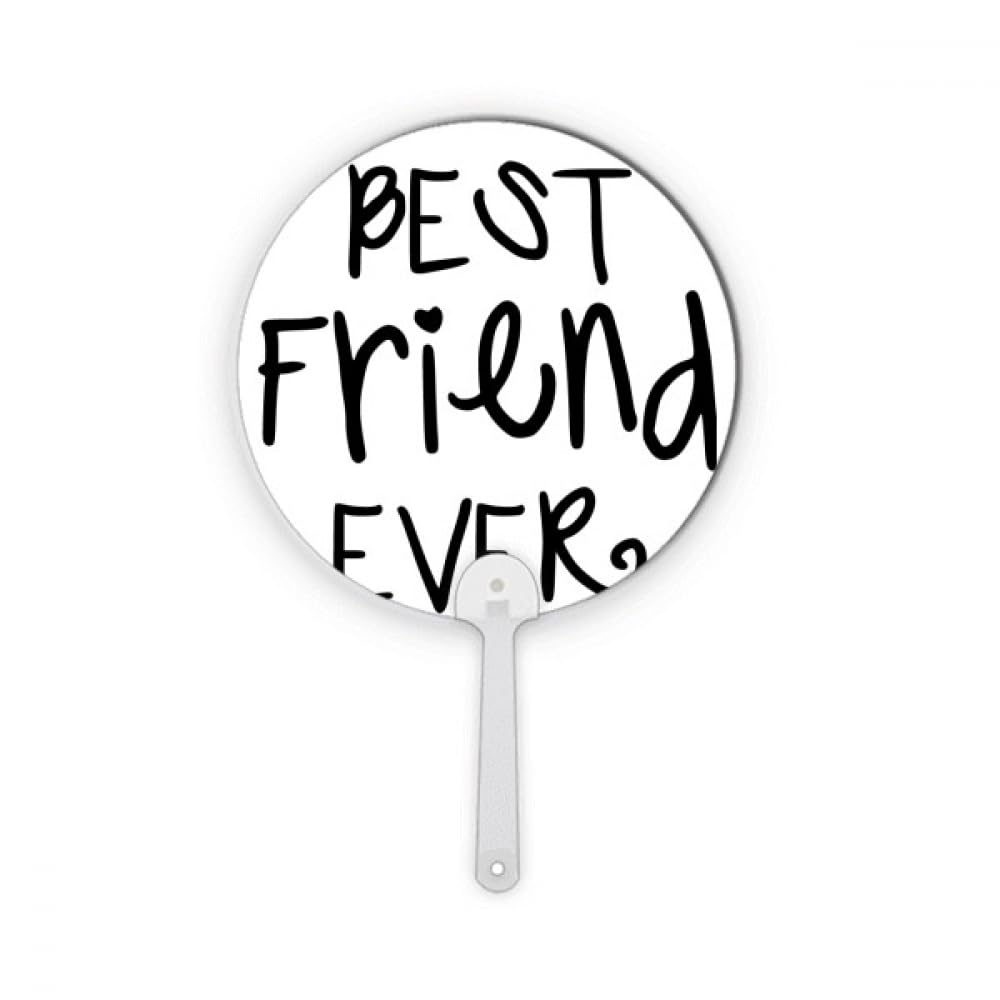 Éventail rond en plastique Friendship avec mots doux pour décoration