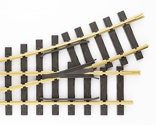 Aiguillage électrique gauche LGB R3 22,5 degrés avec douchette pour réseau de train de jardin Piste G - 3