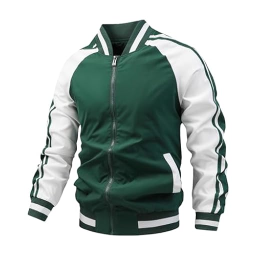 Generisch Chaqueta deportiva de invierno para hombre, informal, cuello de béisbol, ajustado, verde, XL | Ya disponible en tu tienda friki favorita! En mundofriki.es! Generisch Chaqueta deportiva de invierno para hombre, informal, cuello de béisbol, ajustado, verde, XL | Ya disponible en tu tienda friki favorita! En mundofriki.es!
