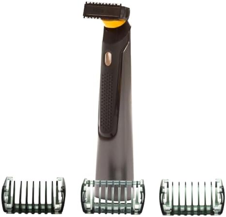 MicroTouch SOLO Titanium, Rechargeable Beard & Body Razor that Trims, Edges, Shaves, and Grooms