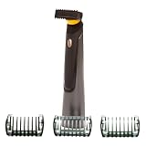 MicroTouch SOLO Titanium, Rechargeable Beard & Body Razor that Trims, Edges, Shaves, and Grooms