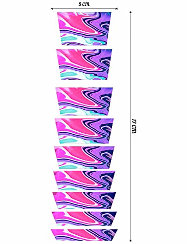 Image of KREEPO Guitar Fretboard Sticker Fingerboard Embossed Carved Decals Stickers (Trapezium Design) With Multicolor(5cm X 17cm)