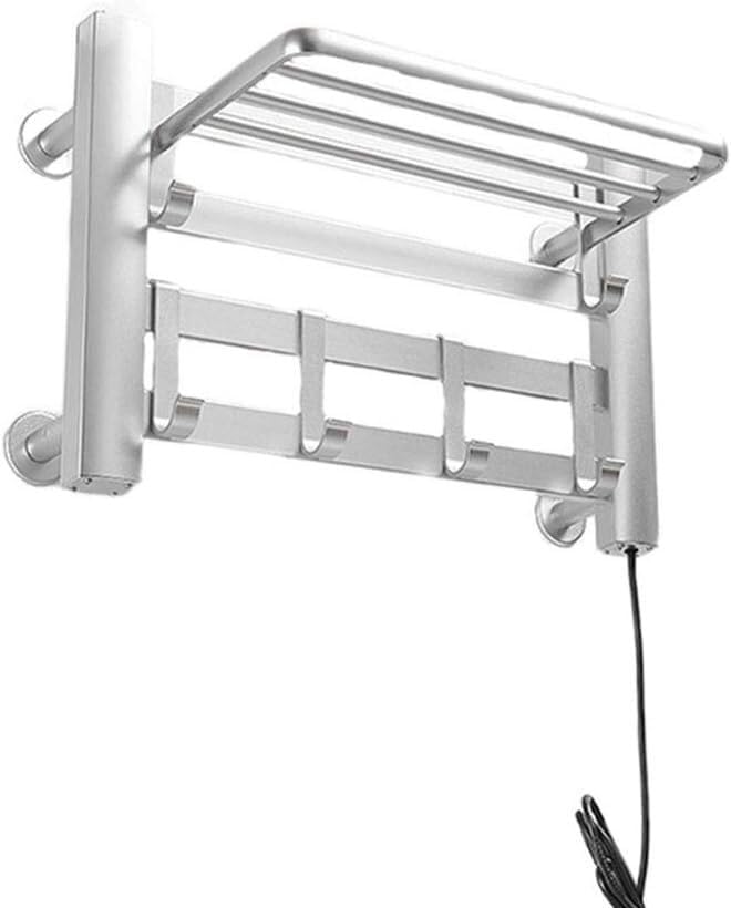 Calentador de Toallas para baño, toallero de Pared o de pie, 4 Unidades (Plateado)
