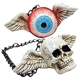 HYTROVE 2個車用ハンギングデコレーション 骷髅頭樹脂製 壁掛け飾り インテ