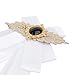 Lovacely Men & Women Ribbon Bow Tie Fashion Rhinestone Ribbon Solid Color Brooch Pin Bowtie for Wedding Party White