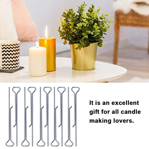 Clip sujetamechas para velas acero inoxidable 10 unidades miniatura 3