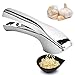 Produktbild LAOZHOU Knoblauchpresse Edelstahl, Garlic Press Knoblauchschneider Fleischwolf mit Robuster Konstruktion - Professionelle Lebensmittelqualität, Leicht zu Quetschen und zu Reinigen, Spülmaschinenfest