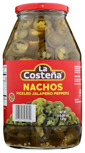 La Costeña Nacho Sliced Pickled Jalapeños, 64 Oz Jar
