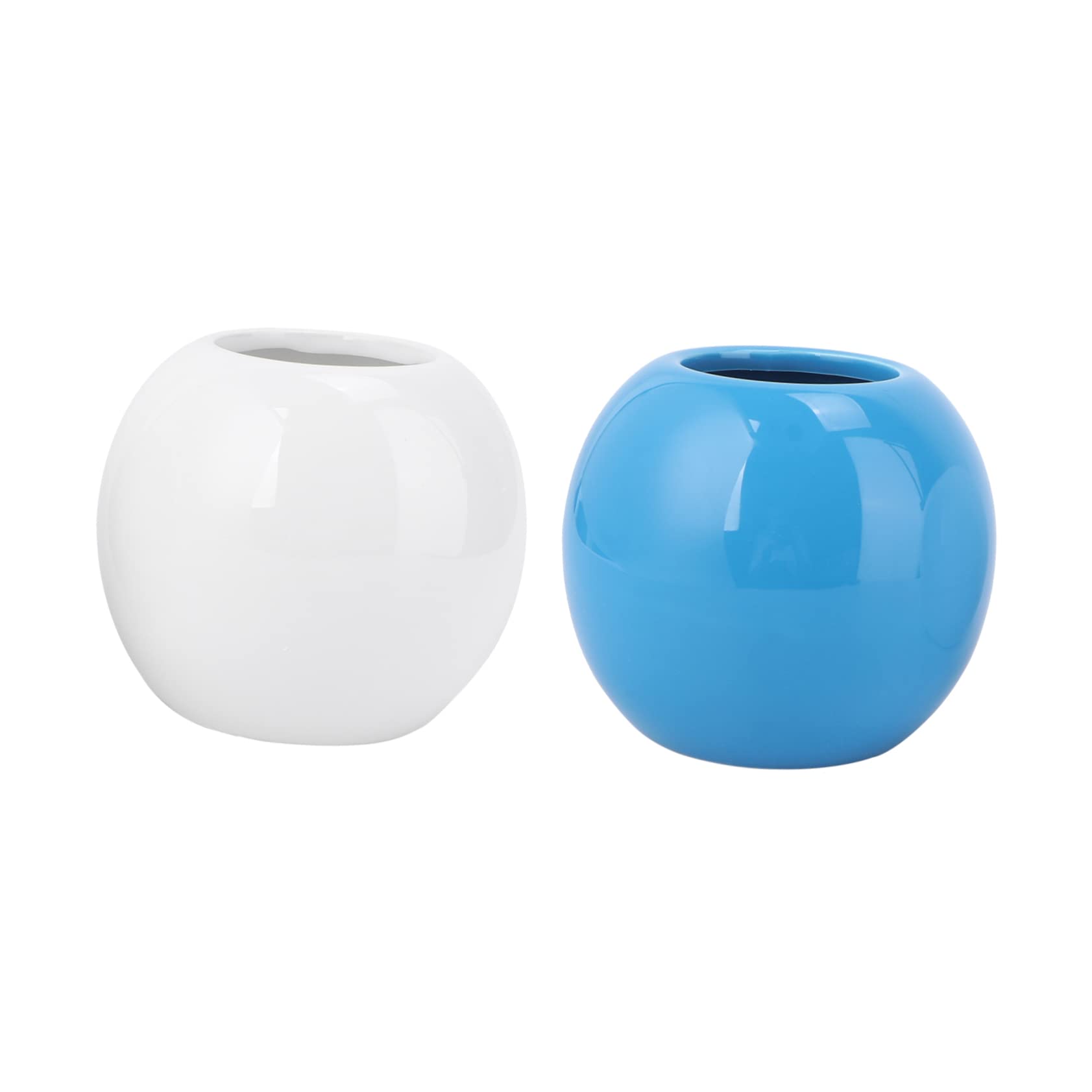 MUSISALY 2pcs Ball Ceramic Flowerpot Planter Outdoor Mini Pots for Plants Home Decor for Men Plants Planting Container Gardening Flower Outdoor Planters Mini Bonsai Flowerpot Bonsai Pot Man