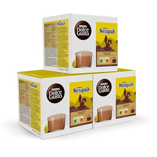 NESCAFÉ Dolce Gusto NESQUIK - Cápsulas de Café, 48 Cápsulas (3x16) - Bebida de cacao - Originales para cafeteras Dolce Gusto | Ya disponible en tu tienda friki favorita! En mundofriki.es!