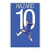 Hazard Goal Poster - Chelsea FC - Belgium Soccer Poster