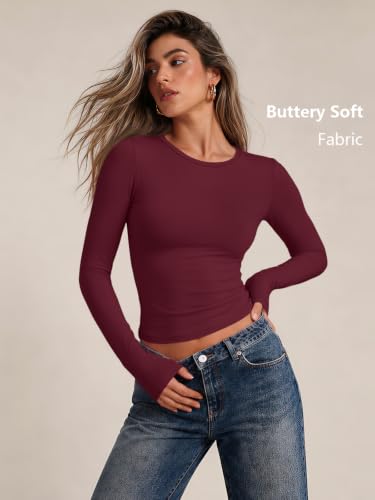 Image of Trendy Queen Womens Long Sleeve T Shirts Fall Fashion Basic Y2K Tops 2026