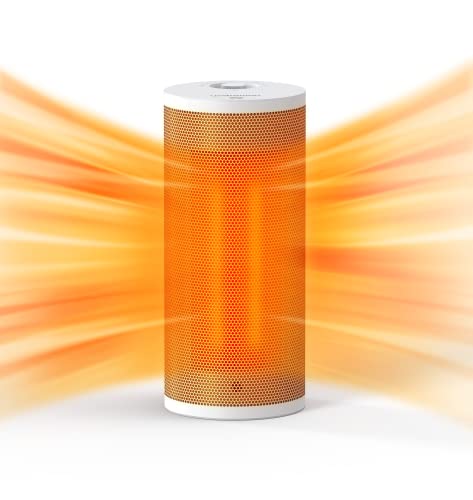 Upstreman Space Heater for Indoor Use, 1500W Fast PTC Ceramic Heating, 3s Instant Heating, 70° Oscillating,Tip-Over Protection,Small Heater for Office, Bedroom and Desk Use, White Upstreman Space Heater for Indoor Use, 1500W Fast PTC Ceramic Heating, 3s Instant Heating, 70° Oscillating,Tip-Over Protection,Small Heater for Office, Bedroom and Desk Use, White