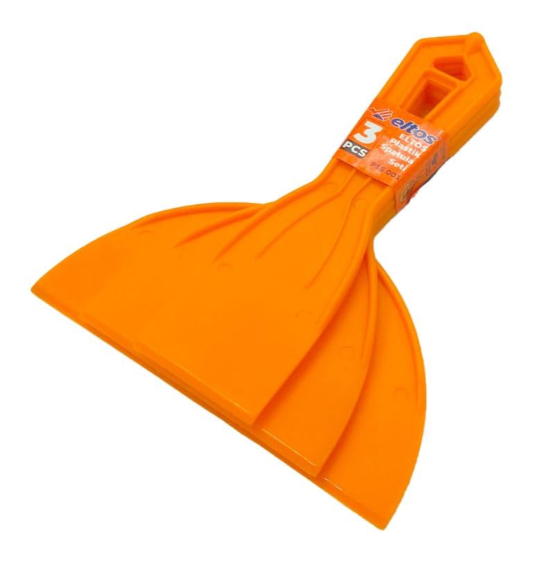 Eltos Plastik Spatula Seti, 3'lü, 50-100-150 mm Boylar, 18 cm Uzunluk, Pratik, Çok Amaçlı, Dayanıklı, Hobi, Boya, Alçı, Derz, Harç Karıştırma İçin Uygun, Kolay Temizlenebilir, Ekonomik Spatula Takımı