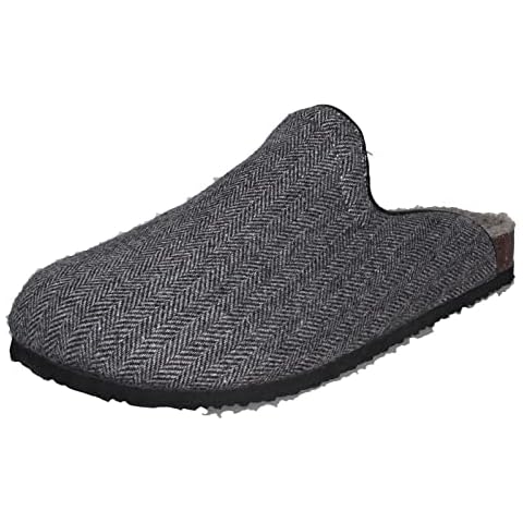 Clarks Grey Textile Slip On Mule Slippers Cover