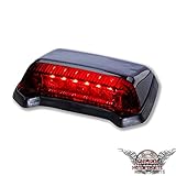 ✔ Motorrad Led Rücklicht mit Bremslicht und Rücklicht Funktion schwarz rotes Glas I Brems-/Fahrlicht zum Befestigen am Fender
