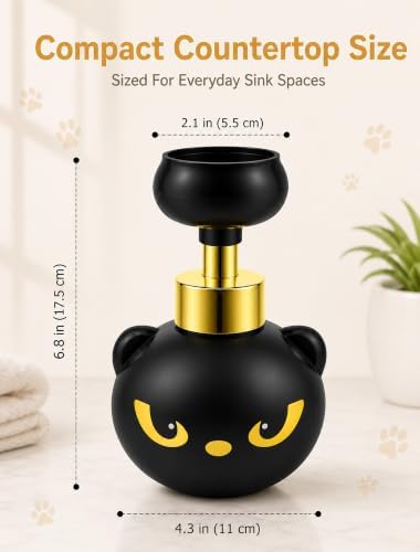 Paw Print Soap Dispenser, Cat Foaming Pump Bottle, Refillable Cute Design (1) - 1