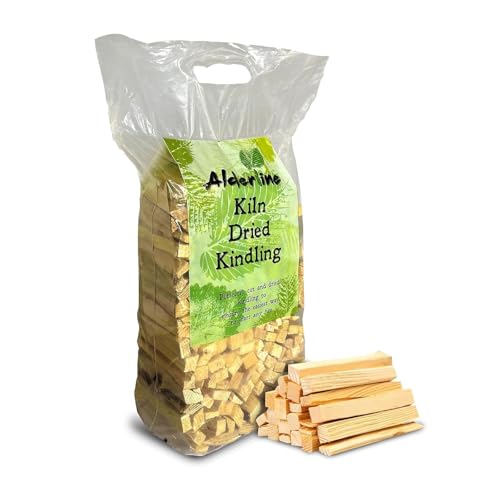 RoyalFire Alderline 3kg Bag of Kiln Dried Pine Kindling - Natural Wood Fire Starter Sticks for Stoves, Fireplaces, Firepits & BBQs, Quick Ignition and Low Smoke