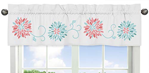 Image of Sweet Jojo Designs Turquoise and Coral Emma Collection Window Valance