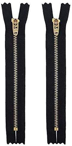 Brass Jeans/Pants YKK #4.5 Zippers - Color Navy (2 Zippers Per Pack) (10" Inches)