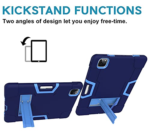 Smart Cover Magnetica Lonfeid Per Ipad Custodia Ibrida Con Vetro Temperato 9H Per IPad Pro 12.9" (2020-2022) - Cover Con Portapenne, Protezione Totale Apple 12 - Foto 13