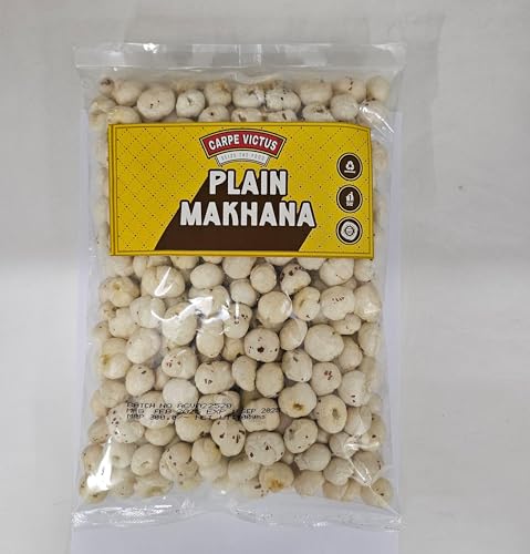 Image of Carpe Victus Raw Plain Makhana (1 KG) | Premium Phool Makhana /Fox Nuts | Fresh Lotus Seeds | Healthy Snack | Ready to Eat & Cook