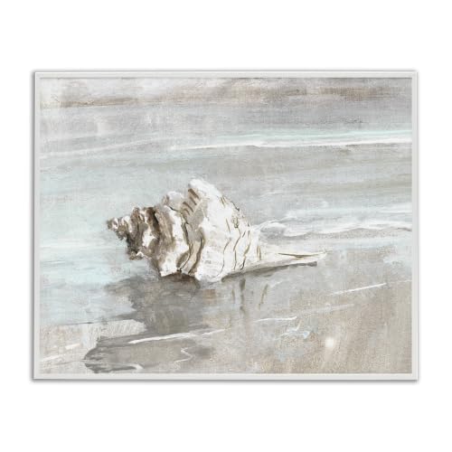 Conch Resting on Quiet Shore, 11 x 14 Inch Framed Giclée Print