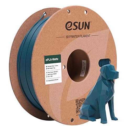 Image of eSUN Matte PLA Filament 1.75mm, Matte 3D Printer PLA Filament, 1KG Spool 3D Printing Filament for 3D Printers, Morandi Green