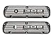 Scott Drake Aluminum Valve Covers with Official"302""POWERED BY FORD" Lettering in a Silver Powder Coated Finish, Compatible with 1966-1977 Ford Bronco, Model 6A582-302