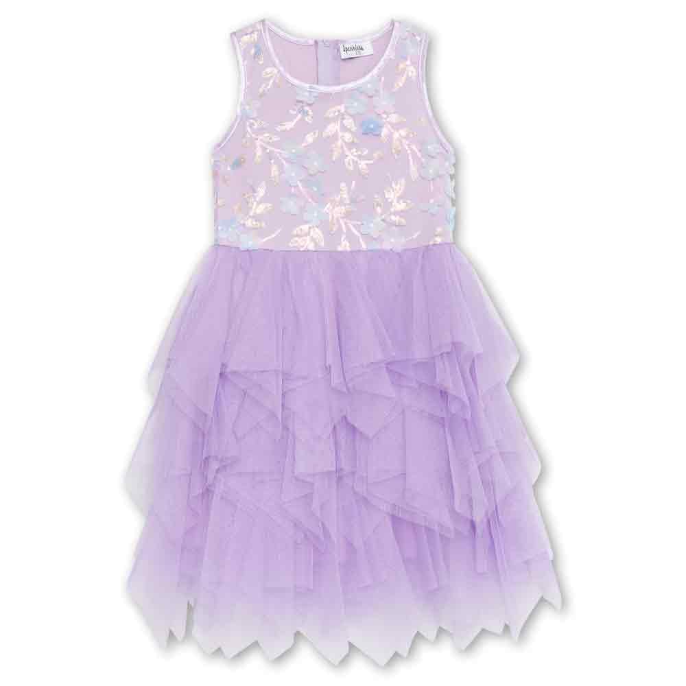 Speechless Girls' Sleeveless Sequin and Tulle Party Dress