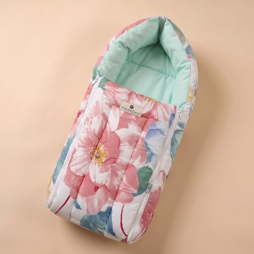 Image of StarAndDaisy 3 in 1 Baby Sleeping Bag for New Born, Baby Bedding Set, Washable & Foldable Cotton Design Godari, Toddlers Bed, Baby Bedding, Baby Mattress, Cradle Bed.