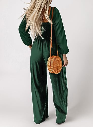 Dokotoo WGGW6412351-9-M Womens Overalls Green Jumpsuits thumb #2