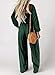 Dokotoo Loose Jumpsuits for Women Overalls Oversized Solid Color Wide Leg One Piece Long Sleeve jumpsuit Long Pant Romper with Pockets 2025 Fashion Green Large