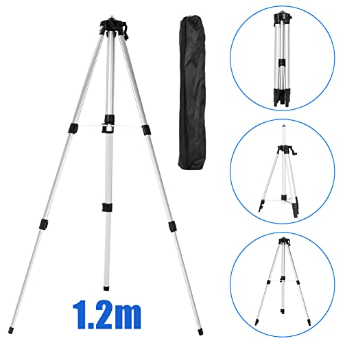 VISLONE Niveau Laser 4 x 360° 4D 16 Lignes Auto-Nivelant, 2400mAh x 2 Piles, Vert Étanche et Anti-Poussière, Avec Télécommande et Trépied Réglable en Hauteur – vue 9