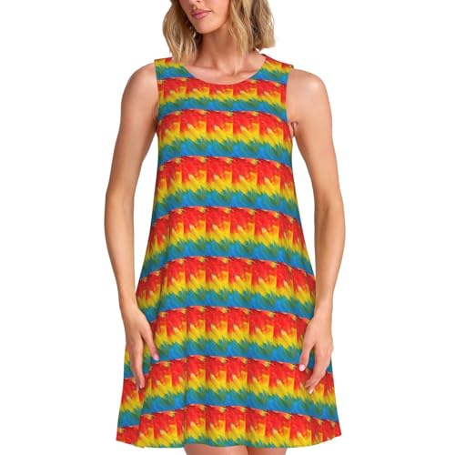 Robe d'été imprimé plumes perroquet, la tenue légère idéale pour vos vacances à la plage