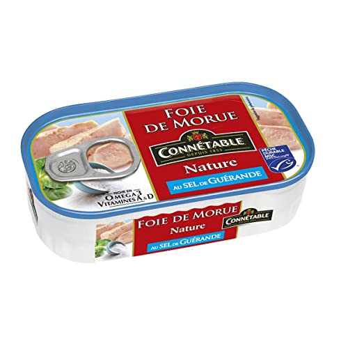 Epicerie salée - CONNETABLE - Foie De Morue Nature Au Sel De Guerande 121G - Lot De 3