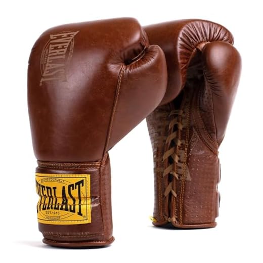 Everlast 1910 9941_169231 Guantes De Boxeo Con Cordones para Sparring, Marrón, 340 G (12 Oz)