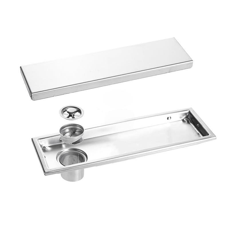Image of URBANMONK 24 x 4 Inch SS 304 Floor Drainer for Bathroom | Tiles Insert Bathroom Drainage Jali | Anti-Odour & Anti-Cockroach Jali for Bathroom Drain | Heavy Duty Bathroom Jali for Drain | 60X10 CM